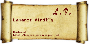 Labancz Virág névjegykártya
