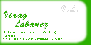 virag labancz business card